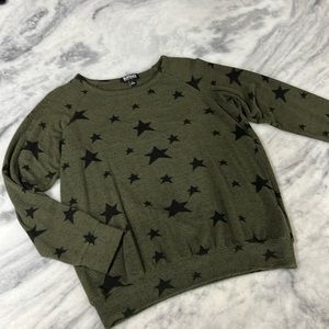BUFFALO David Bitton Hunter Green w/ Stars Sweater
